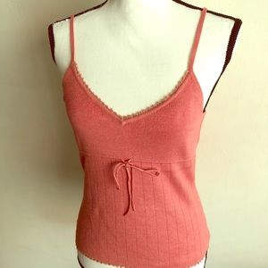 Pink super-lightweight sweater camisole
